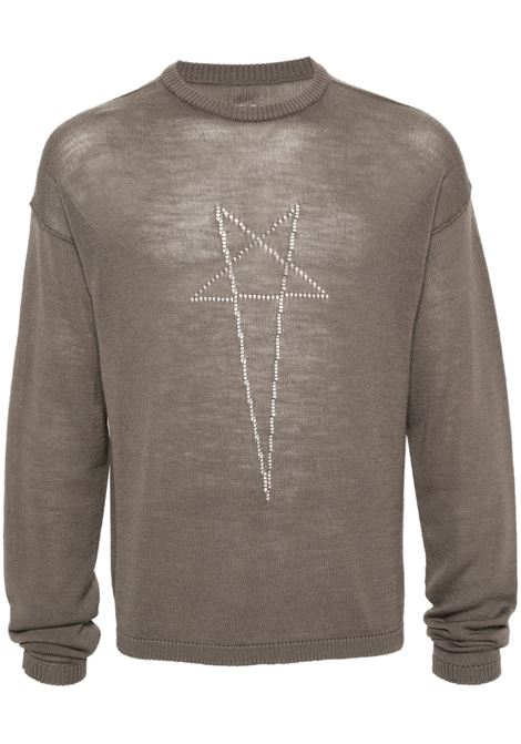 Maglione con motivo stella in grigio - uomo